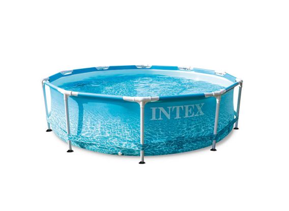Intex zwembad rond 305 x 76 | Beachside Metal Frame met filterpomp