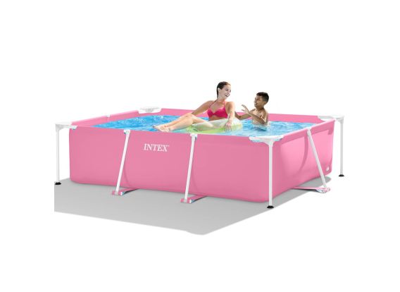 Intex zwembad 220 x 150 x 60 - roze | Rechthoekig frame zwembad