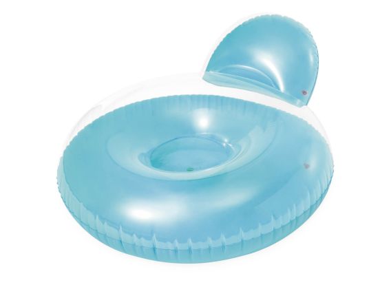 Loungestoel met rugleuning - blauw