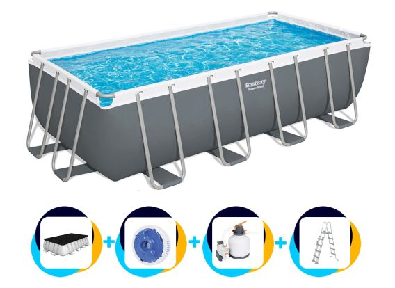 Bestway zwembad 488 x 244 x 122 cm | Rechthoekig Power Steel