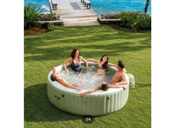 Intex PureSpa Bubble Spa | 8-persoons | Rond – Olijfgroen