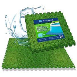 Comfortpool Zwembad vloertegels groen | Gras-print| Isolatie en bescherming | Zwembad ondervloer