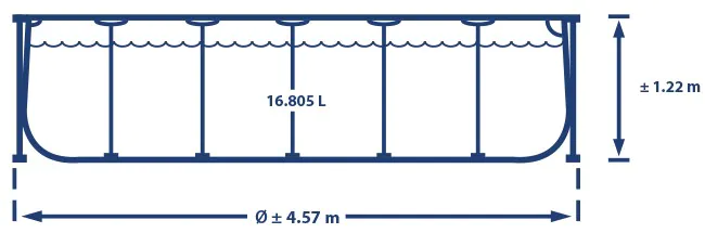 lijntekening Metal Frame 457 x 122 Metal Frame 457 x 122