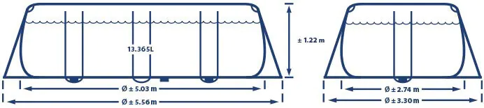 Lijntekening Prism Oval Frame 503 x 274 x 122 cm Prism Oval Frame 503 x 274 x 122 cm